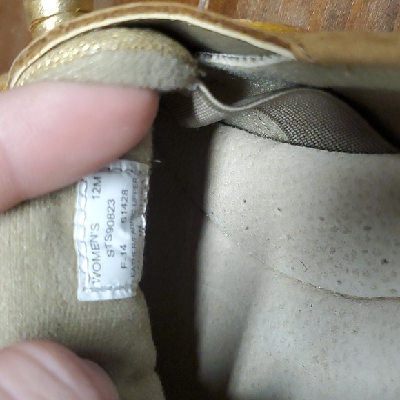 Gold & Leather Sperry Top Siders - Picture 9 of 9